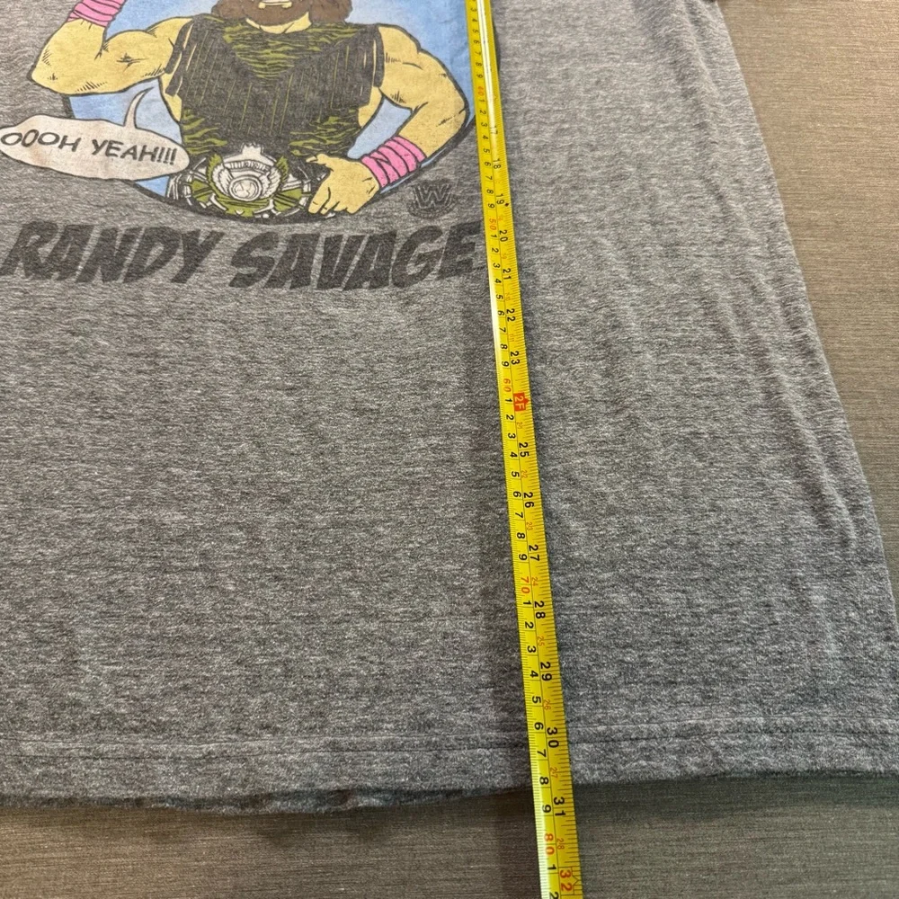 WWE WWF Macho Man Randy Savage Retro Old School Men's T-Shirt Size XL Grey - Picture 5 of 8